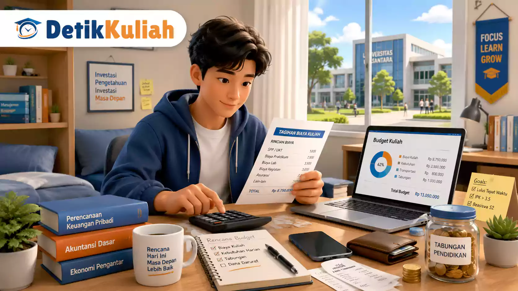 Biaya Kuliah di Indonesia: Rincian UKT, SPI, Kost, dan Cara Mengatur Uang
